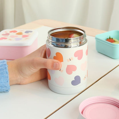 A Little Lovely Company Pot De Conservation Isotherme Hearts Roze 