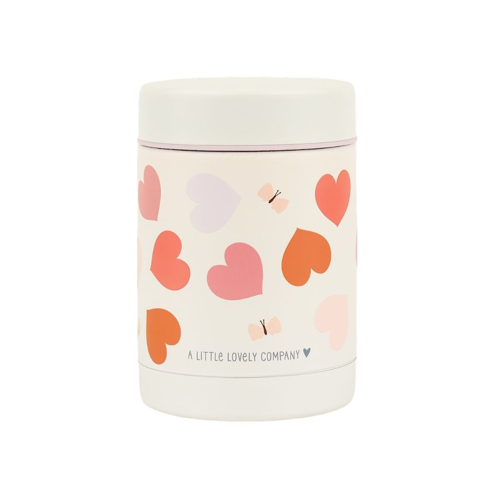 A Little Lovely Company Pot De Conservation Isotherme Hearts Roze 