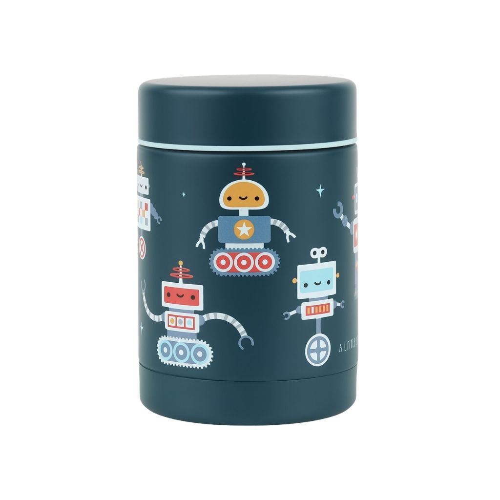A Little Lovely Company Pot De Conservation Isotherme Robot Bleu