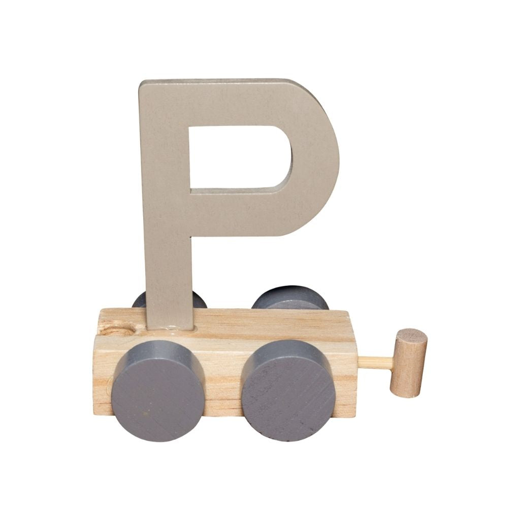 JEP! Treinletter P Sand Hout