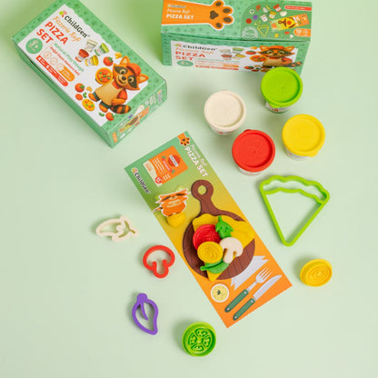 ChildGen Set Pizza en Pâte à Modeler Colorée