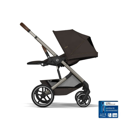 Cybex Poussette Balios S Lux + Nacelle Pliable Chocolate Brown