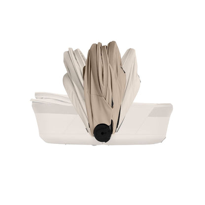 Cybex 2 en 1 Poussette Talos S Lux Almond Beige + Nacelle Pliante Almond Beige (Châssis Taupe)