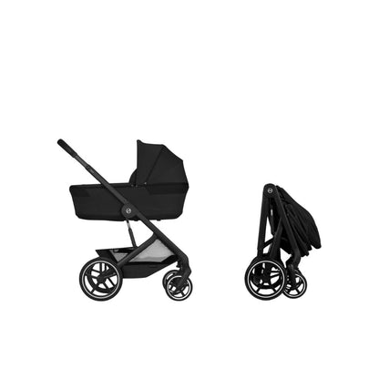 Cybex Kinderwagen Balios S Lux + Opvouwbare Draagmand Moon Black