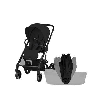 Cybex Kinderwagen Balios S Lux + Opvouwbare Draagmand Moon Black