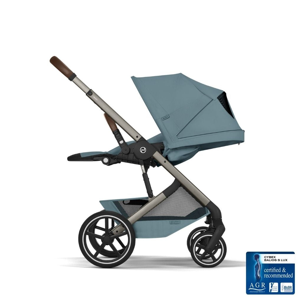 Cybex Poussette Balios S Lux + Nacelle Pliable Stormy Blue