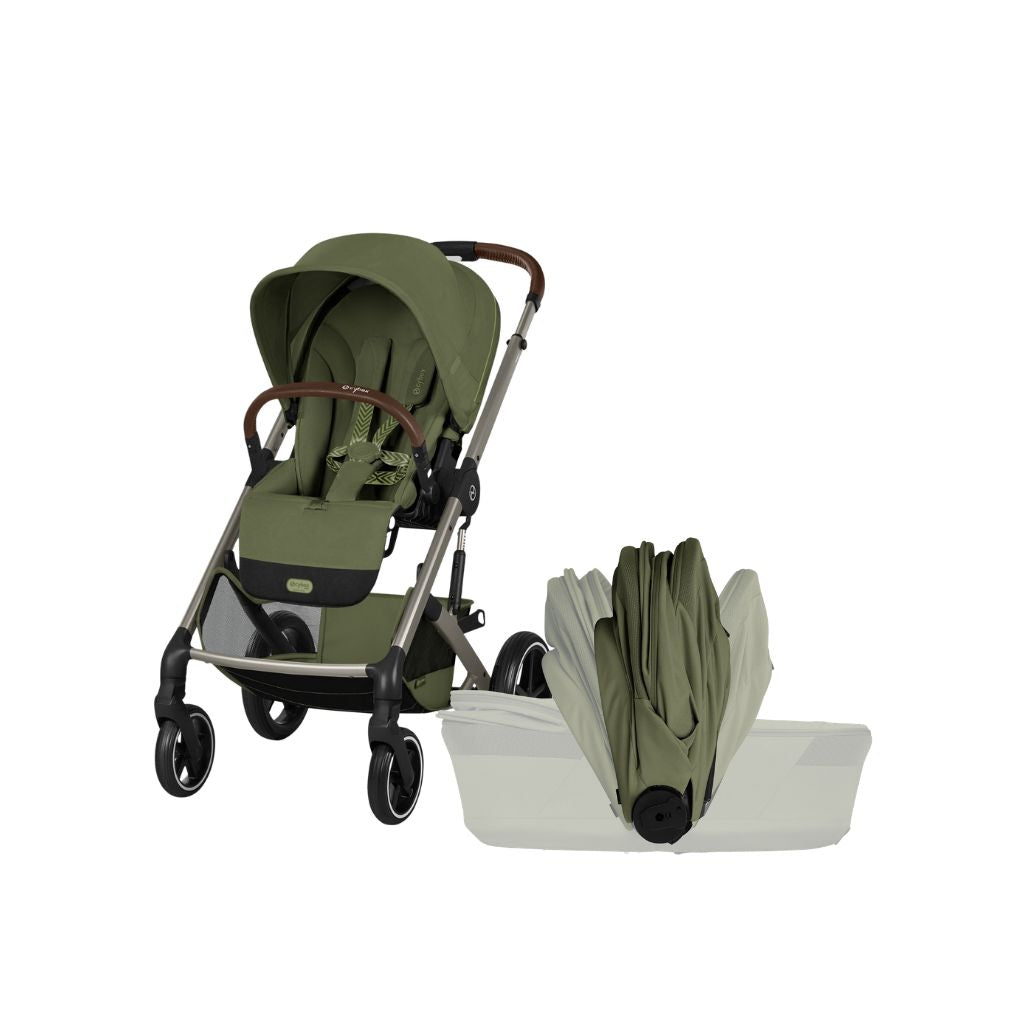 Cybex Poussette Balios S Lux + Nacelle Pliable Moss Green
