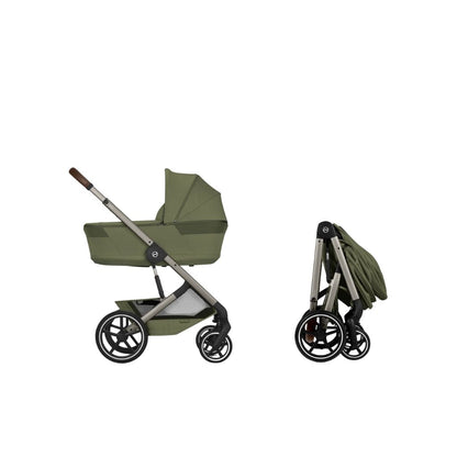 Cybex Poussette Balios S Lux + Nacelle Pliable Moss Green