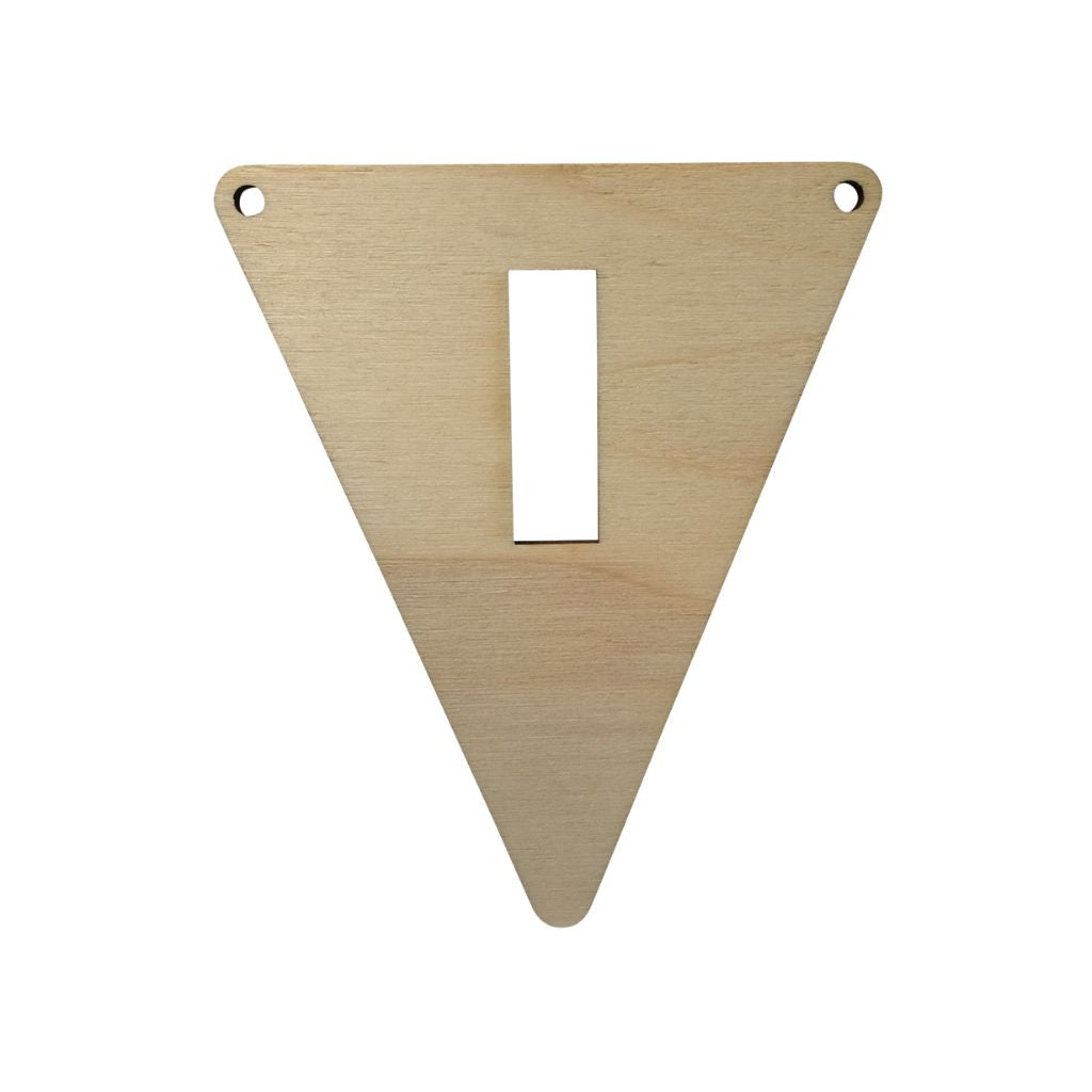 JEP! Petit Drapeau En Forme De Lettre I Wood 