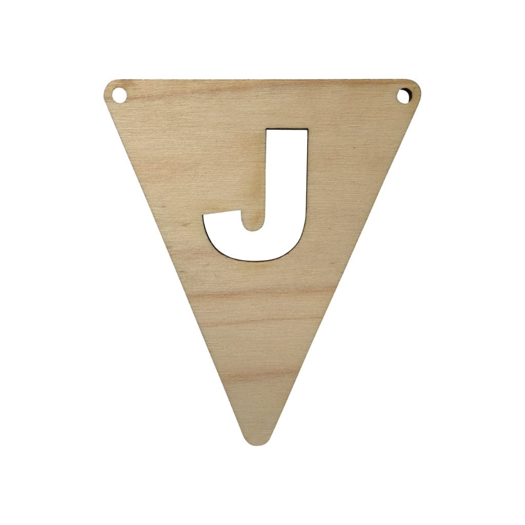 JEP! Petit Drapeau En Forme De Lettre J Wood 