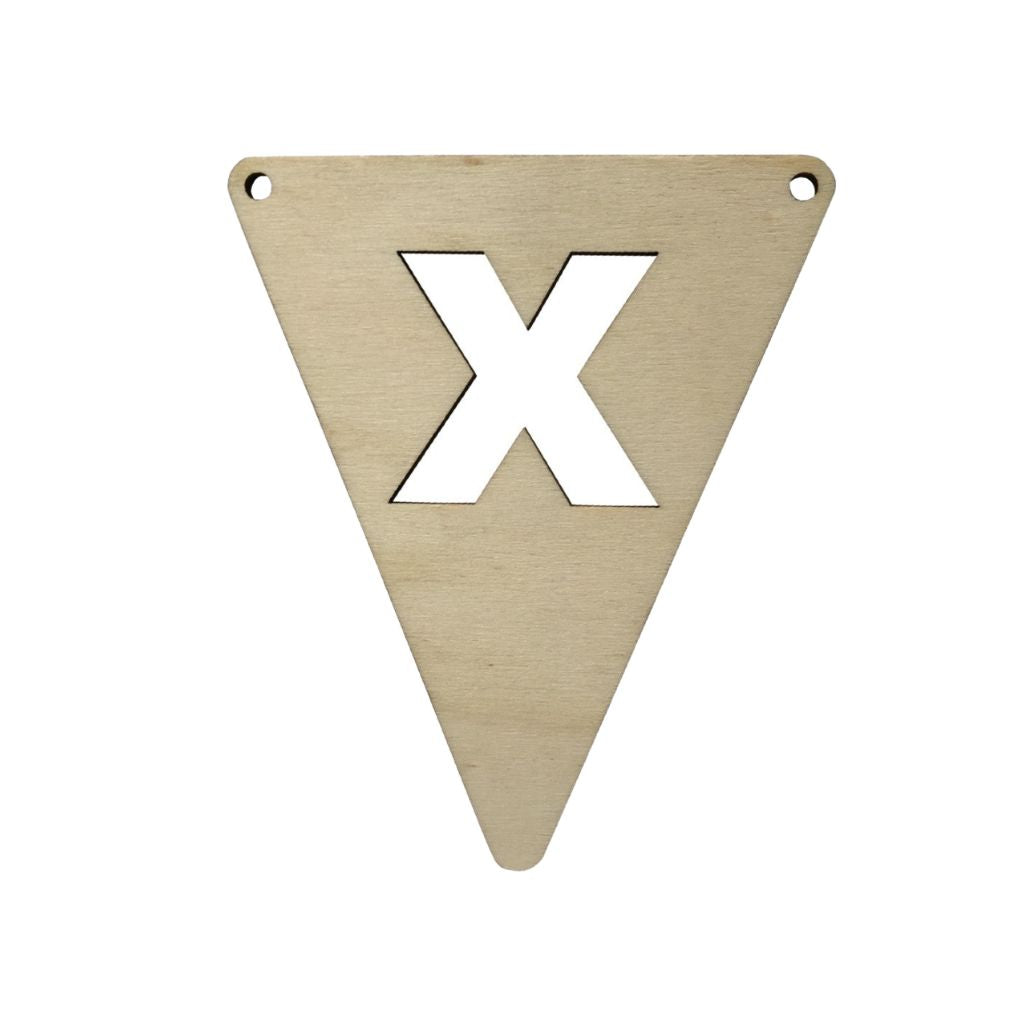 JEP! Lettervlagje X Wood