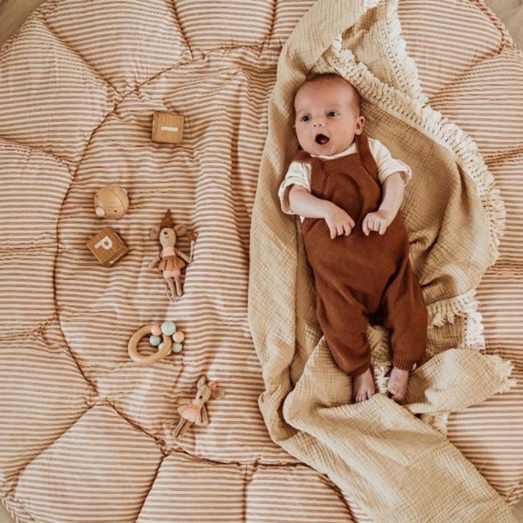 Play&Go Babymat Cocoon Bloom Stripes Brown