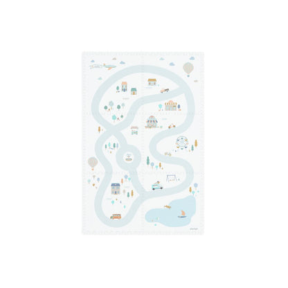 Play&Go Puzzelmat Village Blauw / Wit – 6 Stuks