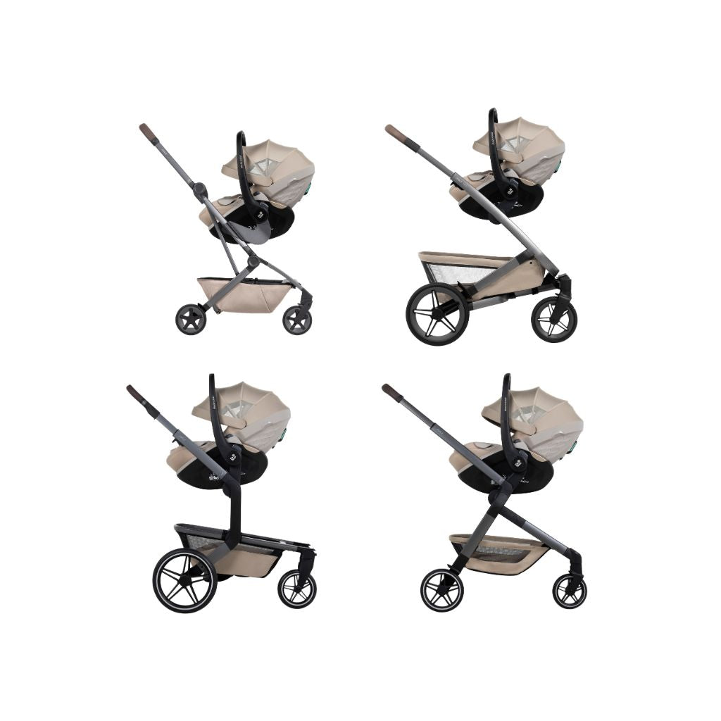Joolz Draagbare Autostoel Maxi-Cosi Pebble Slide Pro Groep 0+ Sandy Taupe