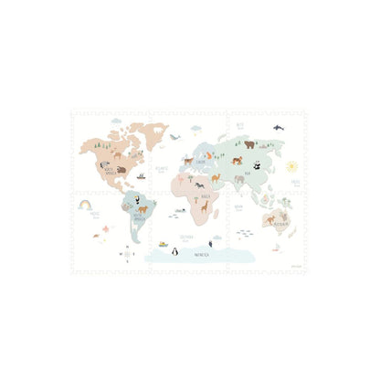 Play&Go Tapis De Puzzle Worldmap Multi – 6 Pièces