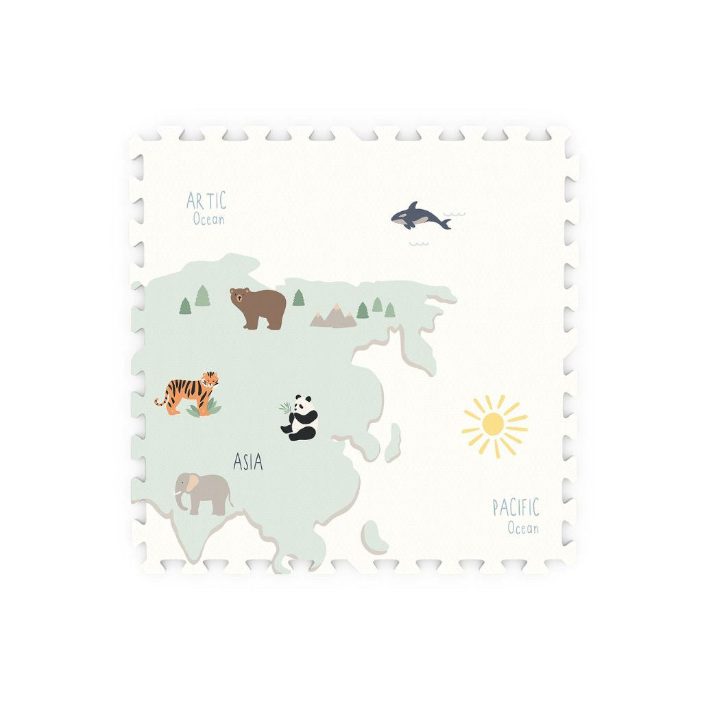 Play&Go Tapis De Puzzle Worldmap Multi – 6 Pièces
