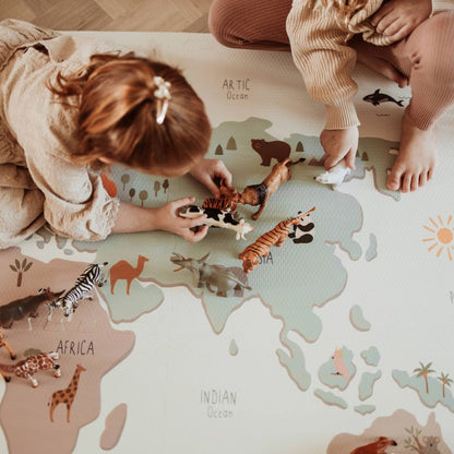 Play&Go Tapis De Puzzle Worldmap Multi – 6 Pièces