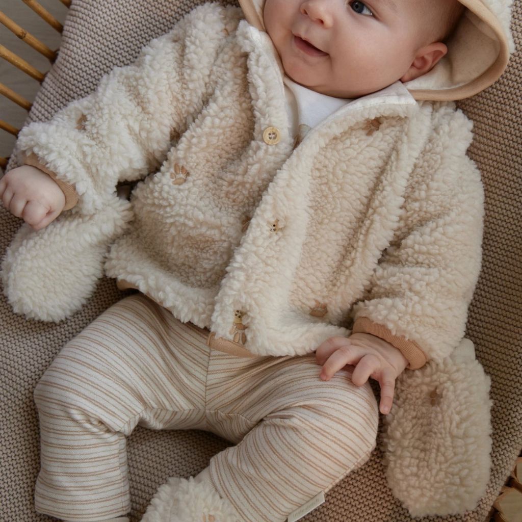 Little Dutch Gants Teddy 0-3 Mois Sand Unisexe 
