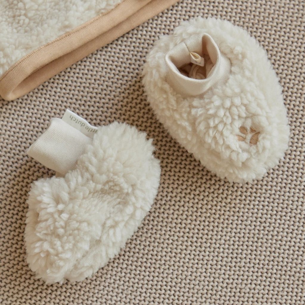 Little Dutch Chaussons Teddy Safari Friends Sand Unisexe 0-3 M
