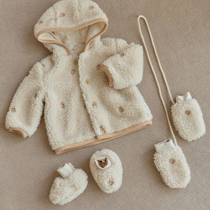 Little Dutch Chaussons Teddy Safari Friends Sand Unisexe 0-3 M