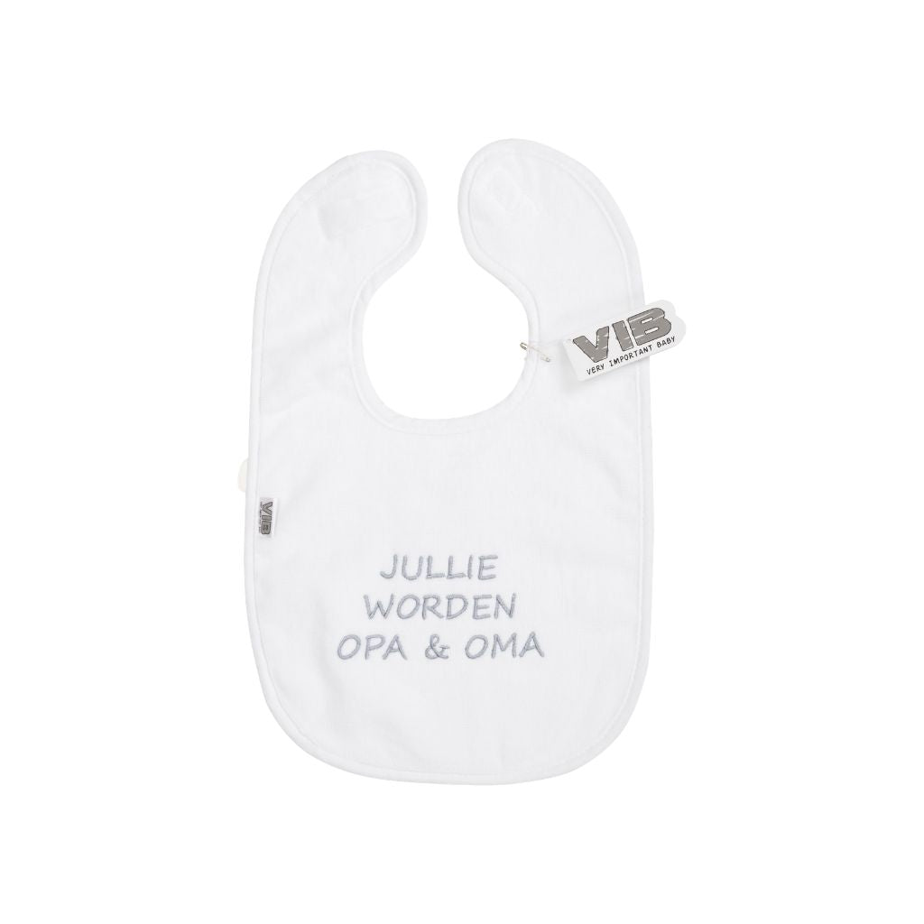 VIB Slabbetje "Jullie Worden Opa & Oma" White