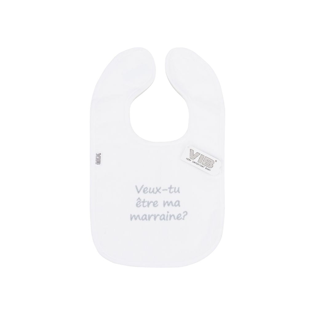 VIB Slabbetje "Veux-Tu Être Ma Marraine?" White
