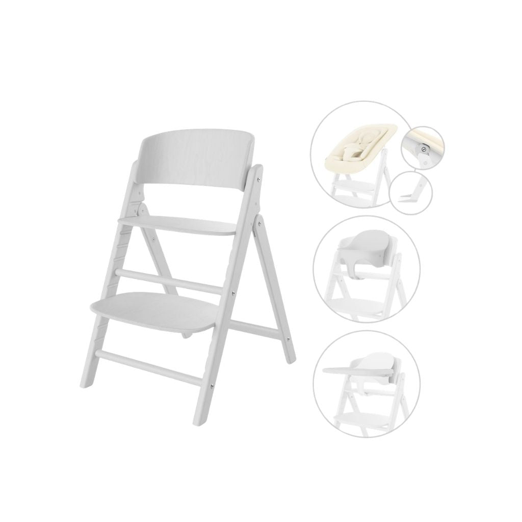 Cybex Chaise Haute Click & Fold 4-en-1 All White