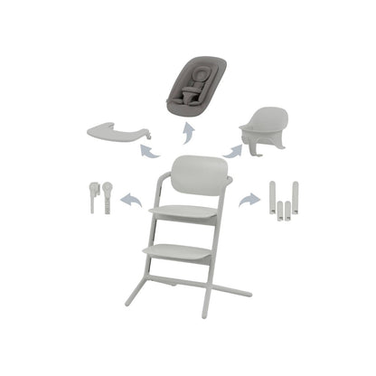 Cybex Eetstoel Lemo 4-in-1 Suede Grey