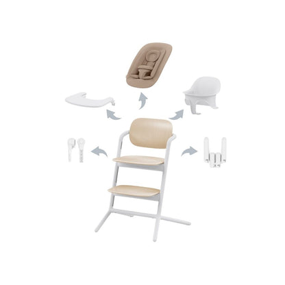 Cybex Eetstoel Lemo 4-in-1 Sand White