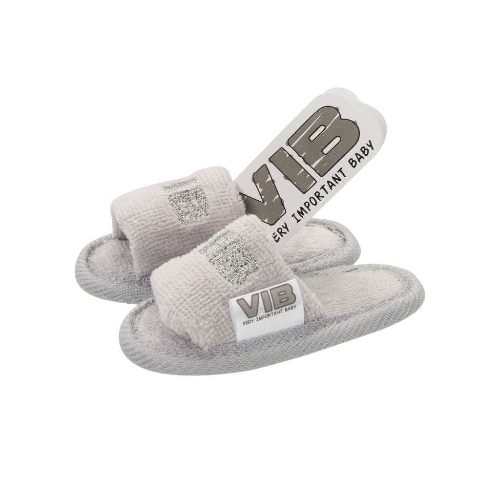 VIB Chaussons Pour Bébé Gris Argenté Unisexe 0-3 m 