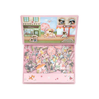 Little Dutch Tableau De Jeu Magnétique Rosa's Rue Commerçante Rose 
