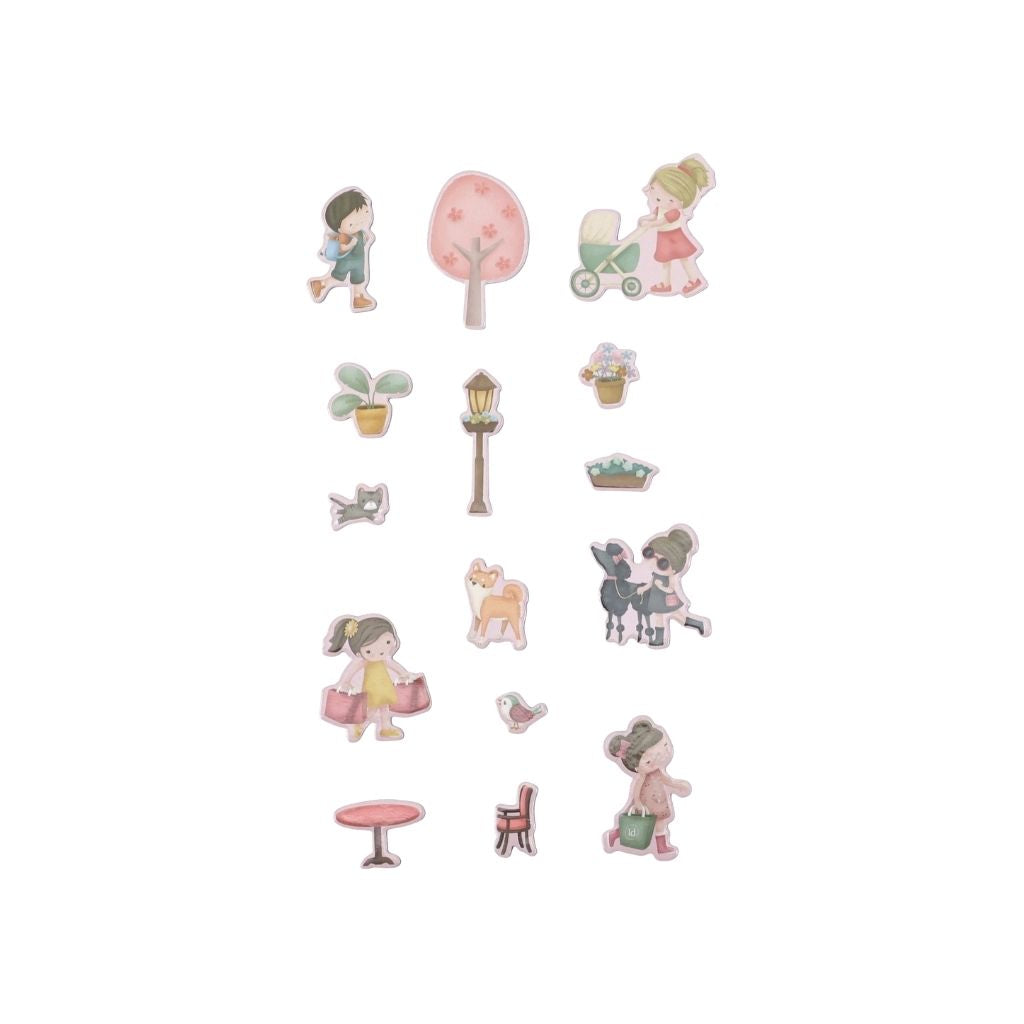 Little Dutch Tableau De Jeu Magnétique Rosa's Rue Commerçante Rose 