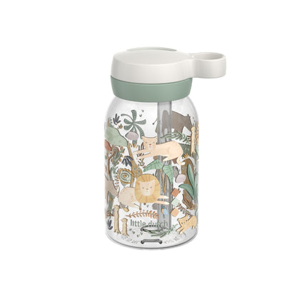 Mepal Drinkfles Met Rietje Safari Friends Groen 450 ml