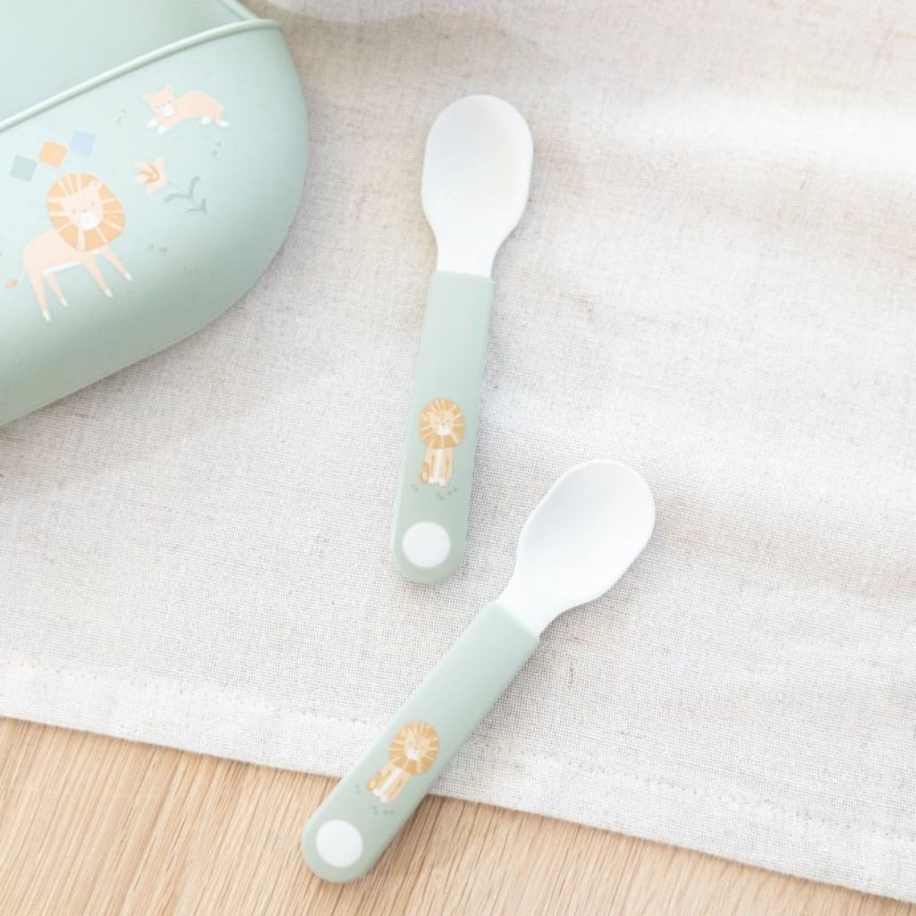 Mepal Cuillères Pour Bébés Mio Safari Friends Vert - 2 Pièces