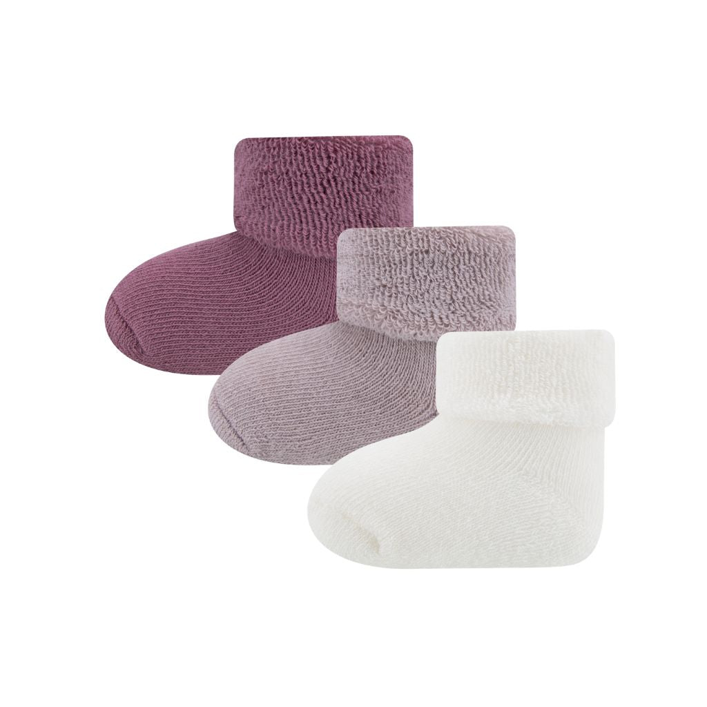 Ewers Chaussettes ONESIZE Uni /  Ringlet Latte Rose – 3 Paire
 