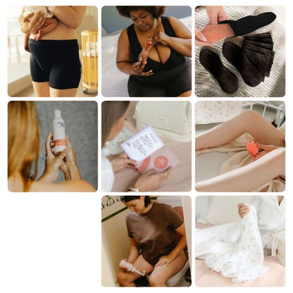 Doomoo Trousse de toilette de Luxe Mommy Vanity Corduroy Sand +  Solution intime nettoyante et apaisante 200 ml