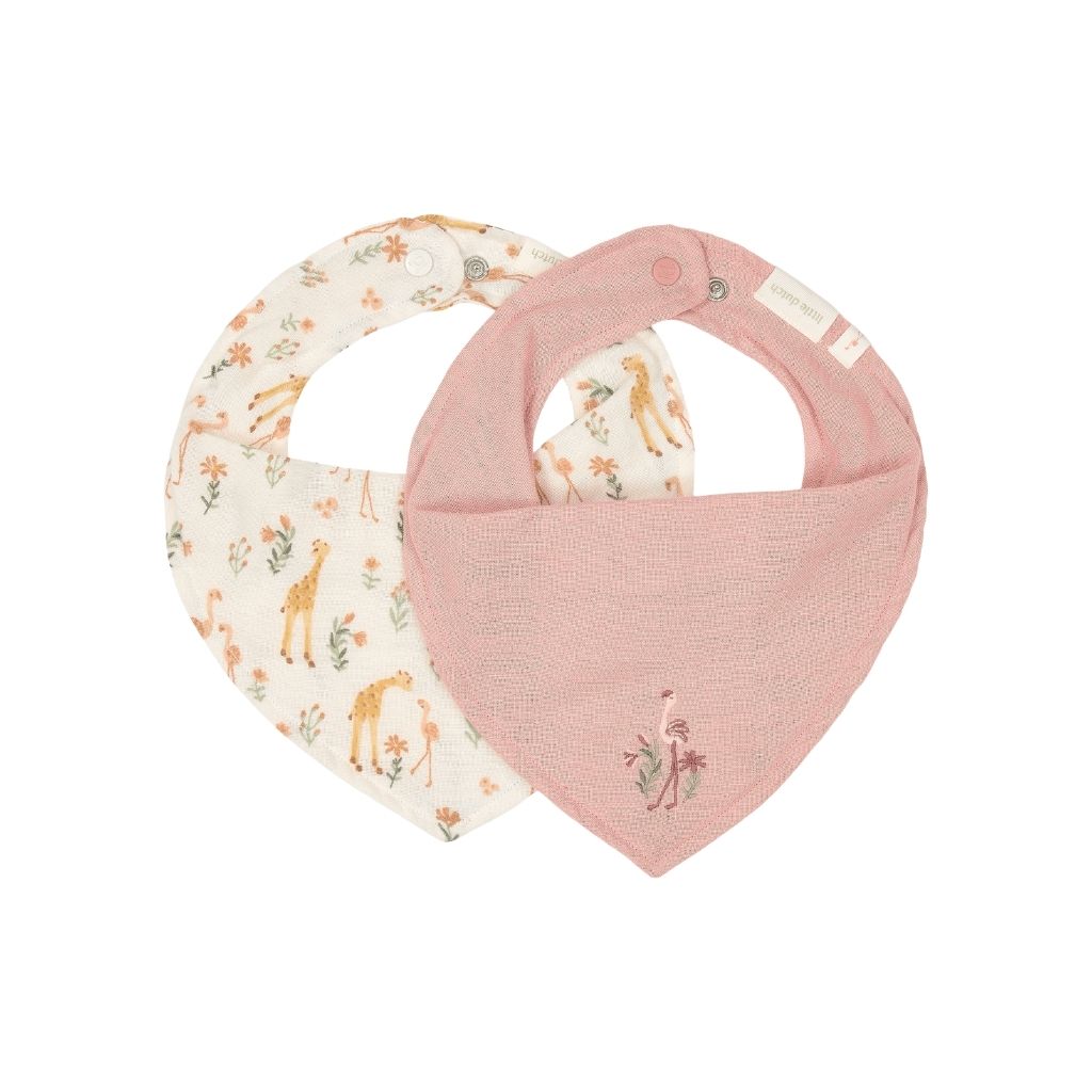 Little Dutch Bandana Slab Blooming Safari Roze – 2 Stuks