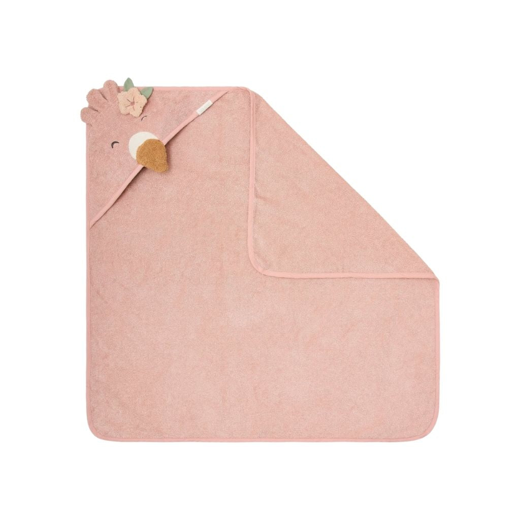 Little Dutch Badcape Flamingo Blooming Safari Roze B 75 x L 75 cm