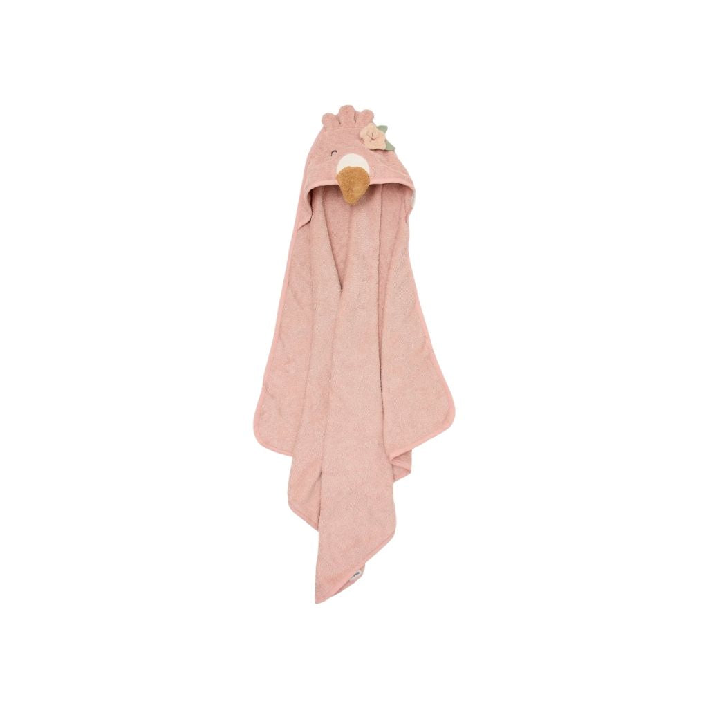 Little Dutch Badcape Flamingo Blooming Safari Roze B 75 x L 75 cm