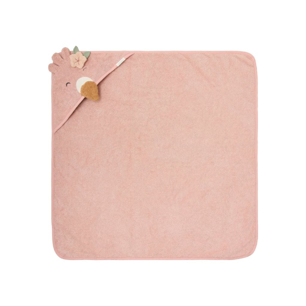 Little Dutch Badcape Flamingo Blooming Safari Roze B 75 x L 75 cm