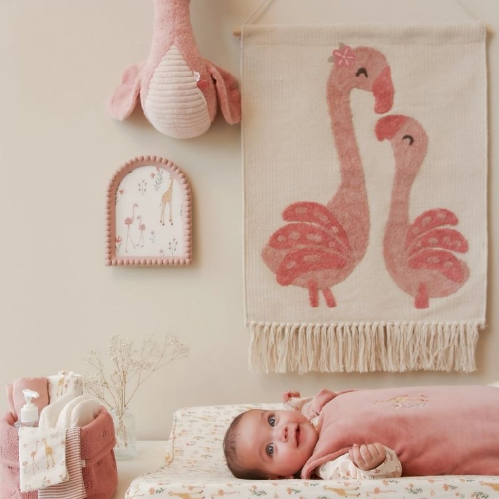 Little Dutch Wandtapijt Flamingo Blooming Safari Roze