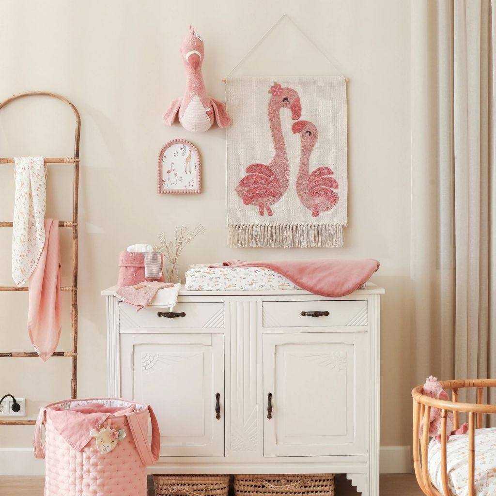 Little Dutch Wandtapijt Flamingo Blooming Safari Roze