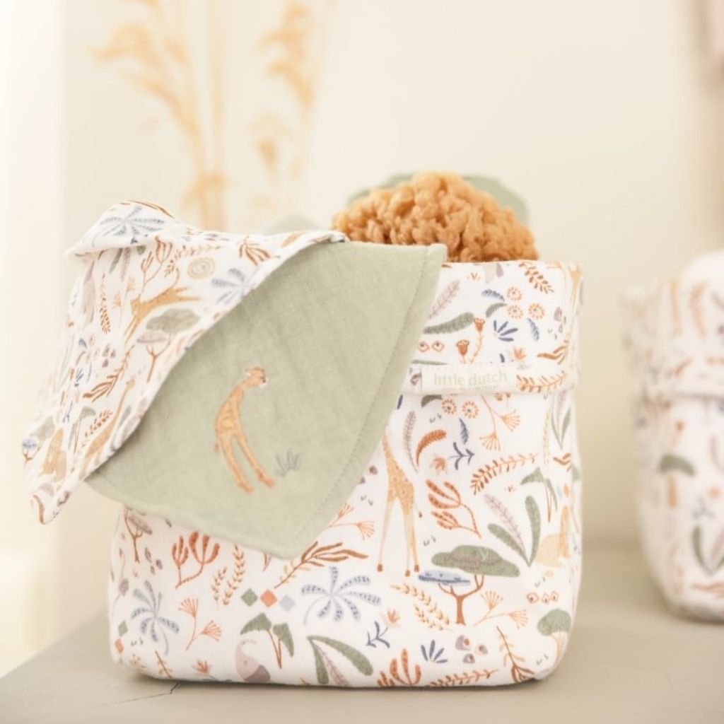Little Dutch Tetradoek Safari Wonders Groen B 70 x L 70 cm - 3 Stuks