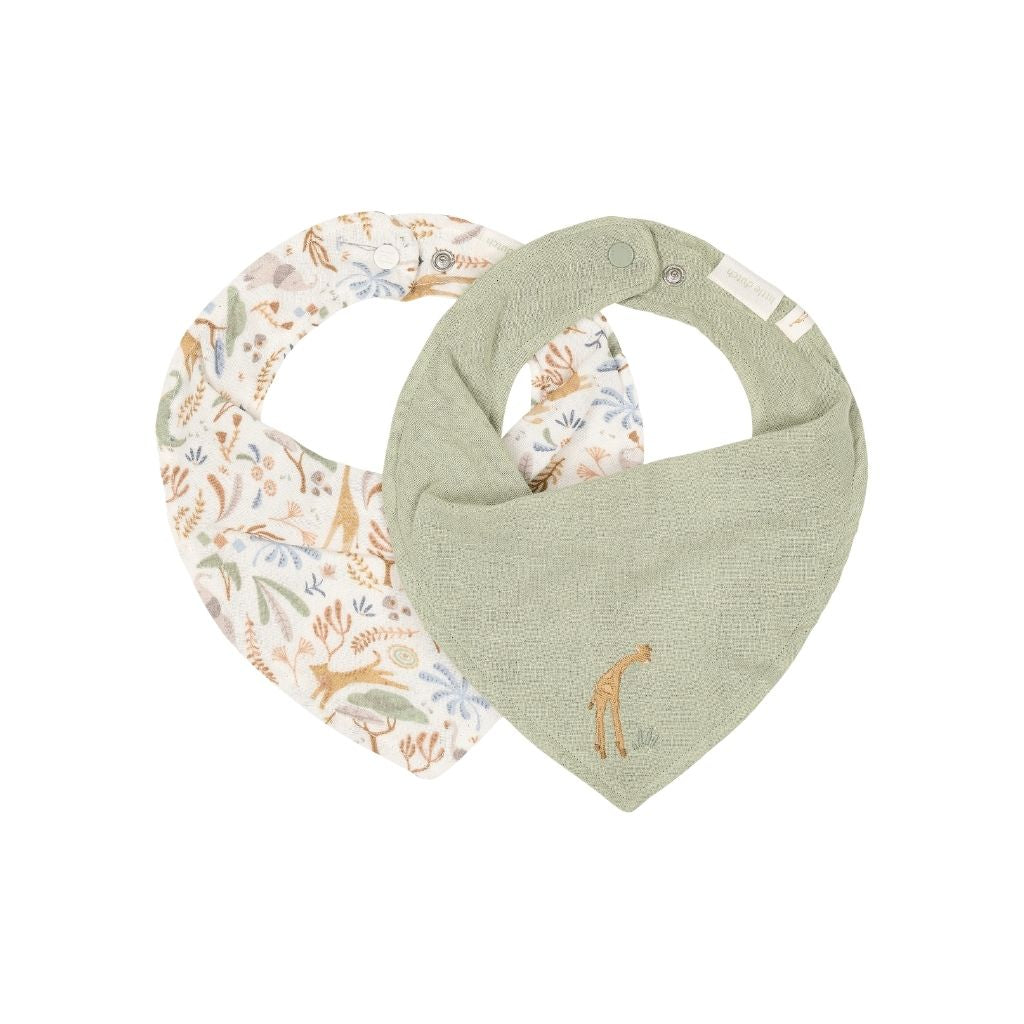 Little Dutch Bandana Slab Safari Wonders Groen – 2 Stuks