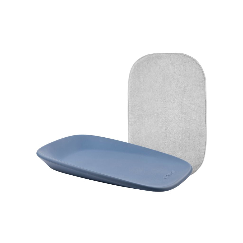 Nattou Matelas à langer Softy Midnight Blue + Coussin Réducteur Gris 