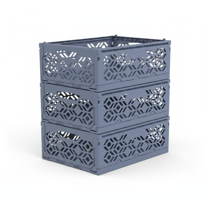 Dreambee Plooibox Essentials Midi 29,5 x 39,5 x 15,9 cm Donker Grijsblauw – 3 Stuks