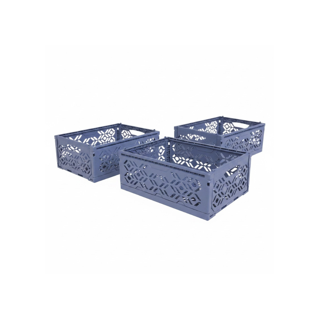 Dreambee Plooibox Essentials Midi 29,5 x 39,5 x 15,9 cm Donker Grijsblauw – 3 Stuks