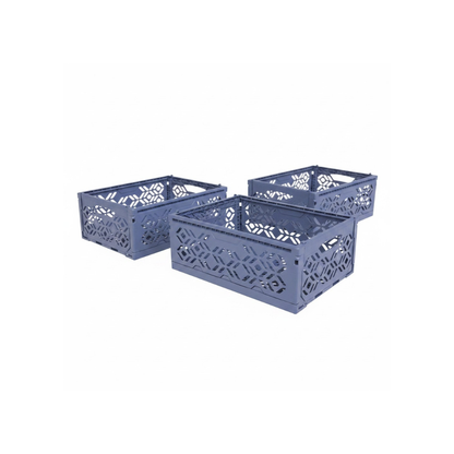 Dreambee Plooibox Essentials Midi 29,5 x 39,5 x 15,9 cm Donker Grijsblauw – 3 Stuks