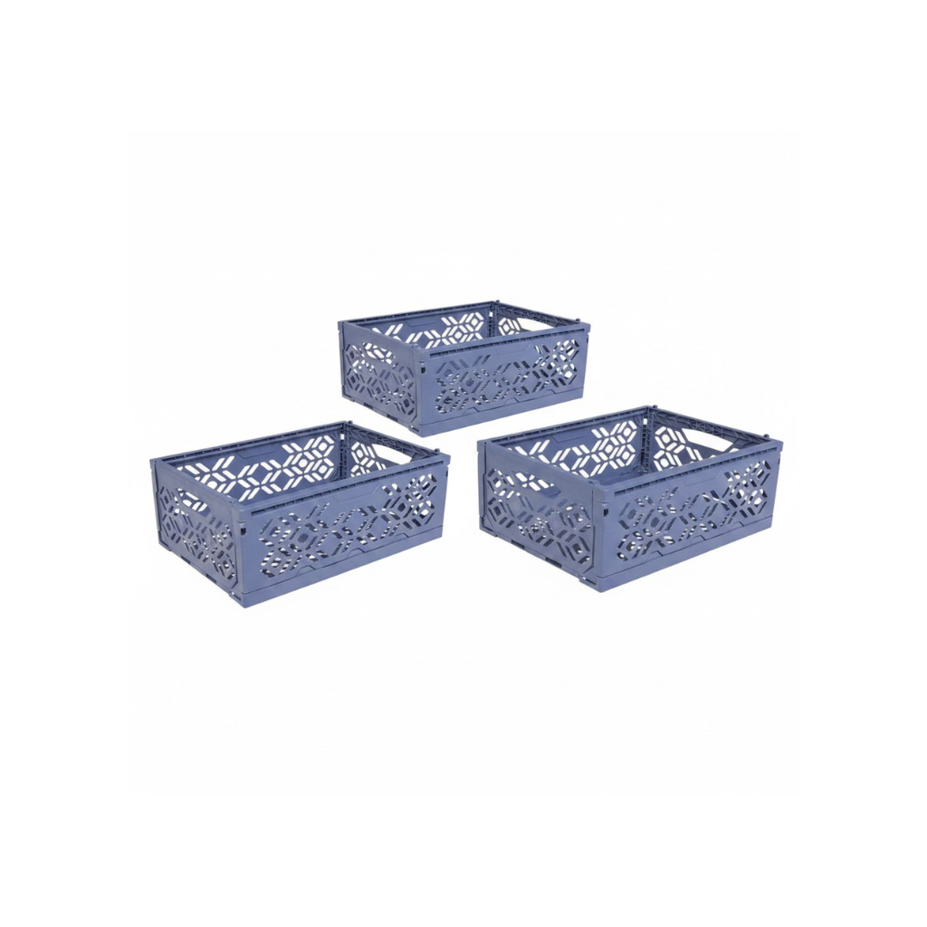 Dreambee Plooibox Essentials Mini 16,1 x 23,8 x 10 cm Donker Grijsblauw – 3 Stuks