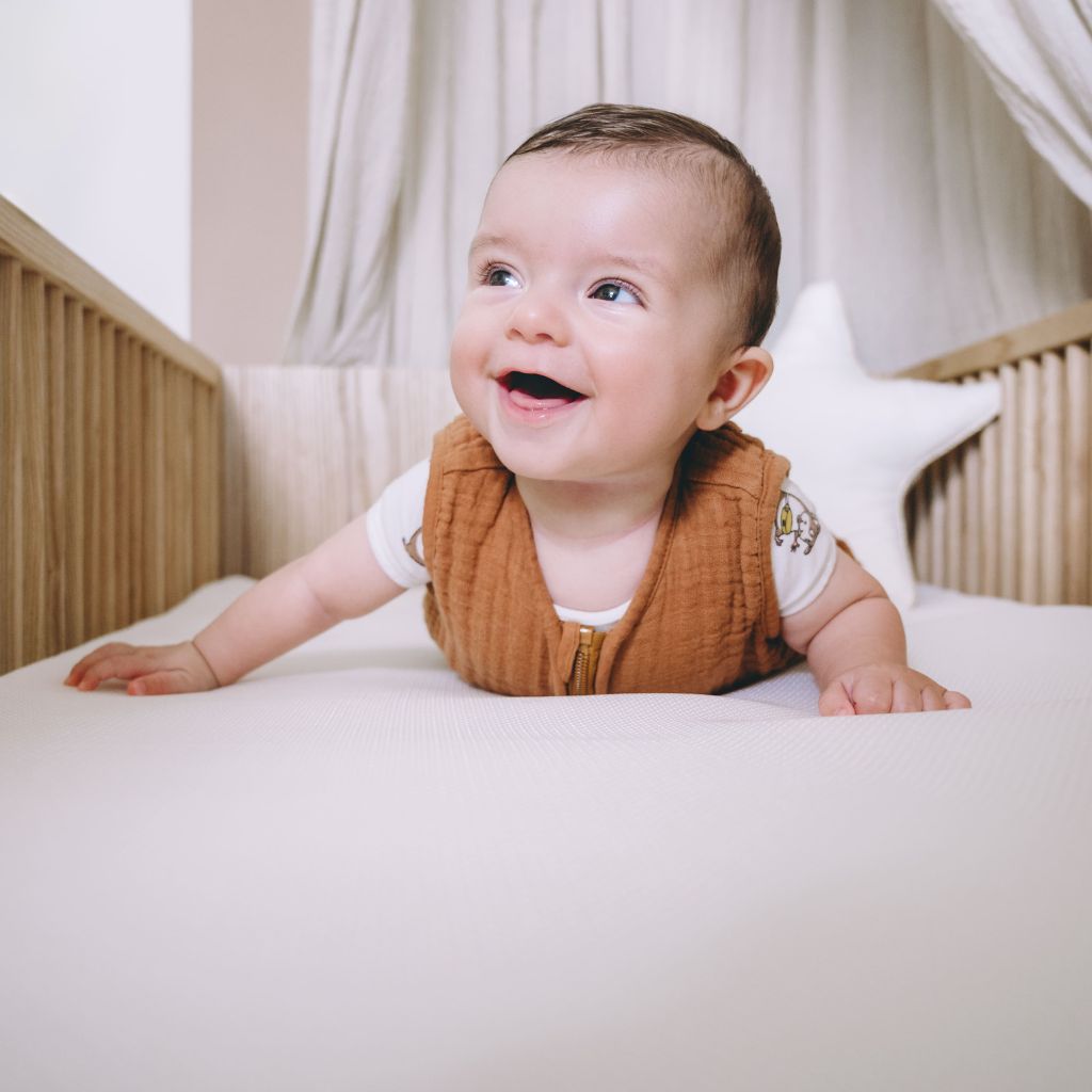 ZZZOO Matelas Pour Lit De Bébé Koala Avec Surmatelas Airgosafe Lg 70 x L 140 cm Blanc 